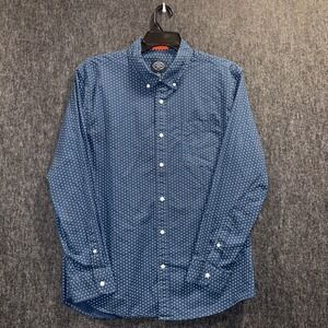 St Johns Bay‎ Mens XL Palm Trees Button Down Shirt Long Sleeve Comfort Flex Blue